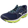 Mizuno Wave Sky Running Shoe for Men - 7M - Dark Blue / Grey / Yellow