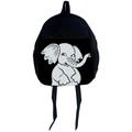 13" x 10" Black Preschool Toddler Children's Backpack & Pencil Case Set - Cute Elephant Print Design