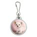 Chihuahua Puppy Dog Sitting in Pink Jacket Handbag Purse Luggage Backpack Zipper Pull Charm