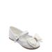 Britt958D Baby Girl Mary Jane Ballet Flat - Toddler Bow Rhinestone Crystal Shoes