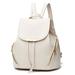 aiseyi Casual Fashion School Leather Backpack Shoulder Bag Mini Backpack for Women Girls Purse White