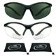 proSPORT 2 Pairs Safety BIFOCAL Sun Glasses Reader Grey Tint and Clear Lens ANSI Z87.1 Reading Magnification +3.00