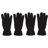 Toddler/Kids Soft And Warm Fleece Lined Gloves 6-Pack (3-4Y, 2 Pk Black)