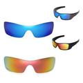 New Walleva Polarized Fire Red + Ice Blue Lenses for Oakley Batwolf Sunglasses