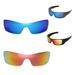 New Walleva Polarized Fire Red + Ice Blue Lenses for Oakley Batwolf Sunglasses
