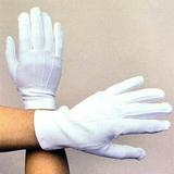 Men's White Cotton Dress Gloves Wedding Gloves Wrist Length (09651 W)