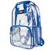 Clear 17" School Security Travel Backpack, Royal Blue