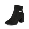 DREAM PAIRS Women's Mimi Black Chunky Heel Ankle Bootie 8 B(M) US