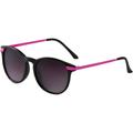 Piranha Women's Mid-Sized Black/Pink Retro Sunglasses