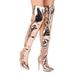New Women Elegant Collection Kassandra1 Mirror Metallic Thigh High Stiletto Boot