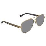 Gucci Grey Aviator Men's Sunglasses GG0528S 006 63