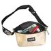 Women Fanny Pack Shiny Leather Waist Pack Bag Adjustable Belt Bum Bag for Traveling Casual Running Cycling