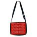 Red Bandana Stripes Pattern Print Design - Girls / Boys Black Laptop Shoulder Messenger Bag and Small Wire Accessories Case Set