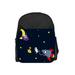 Outer Space - Boys 13" x 10" Black Preschool Toddler Children's Backpack