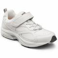 Dr. Comfort Winner Men's Athletic Shoe: 10.5 Medium (B/D) White Elastic Lace w/Strap