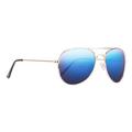 nectar classic metal aviator sunglasses w/ polarized lenses & uv protection (gold frame, blue mirror euphoric h d polarized lens)