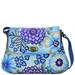 Women's ANNA by Anuschka Hand Painted Medium Flap Crossbody 8287 10.5" x 7" x 1.5"