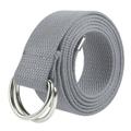 Gelante Canvas Web D Ring Belt Silver Buckle Military Style for men & women 1 or 3 pcsÂ 2052-LightGray (S/M)