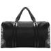 McKlein PASADENA, Carry-all Duffel, Nano Tech-Light Nylon with Leather Trim, Black (18195)