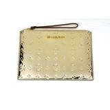 Michael Kors Jet Set Travel XL Zip Clutch Wristlet in Pale Gold