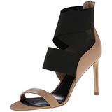 Womens Jean Leather Colorblock Dress Sandals