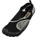 Mens Water Shoes Aqua Socks Surf Pool Beach Swim Slip On 40306-10D(M)US Black-Grey