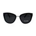 Polarized Antiglare Lens Mod Oversize Cat Eye Designer Sunglasses Matte Black Silver