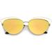 sunglassLA - Women's Open Metal Frame Colored Mirror Oversize Cat Eye Sunglasses 58mm - 58mm