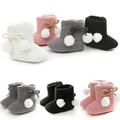 Newborn Boy Girls Baby Anti-Skid Soft Sole Plush Ankle Snow Boots Crib Shoes Toddler Winter Warm Booties Prewalker