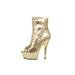 Halloween Women's 6" Open Toe Sequin Bootie