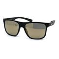 Kush Mirror Lens Sport Flat Top Horn Rim Plastic Sunglasses Matte Black Red Gold Mirror