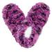 Red Carpet Studios 60025 Fuzzy Footies - Ladies - Dark Purple-Pink-Purple