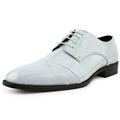 Bolano Men's Designer Cap Toe Formal Lace Up Oxford Dress Shoes White Size 8