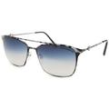 Technomarine Cruise Aviator TMEW003-01 Gradient Lens Double Bridge Metal Sunglasses - Grey / Blue