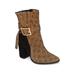 Cecelia New York Erika Block Heeled Boots Mini Cheetah Leopard Suede Booties (7, Mini Cheetah)