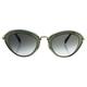 Miu Miu MU 51R UFC-1E0 -Transparent Green/Grey Gradient by Miu Miu for Women - 52-26-140 mm Sunglasses