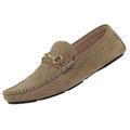Amali Mens Faux Suede Ecker Driving Moccasin Slip On Loafer Taupe Size 10