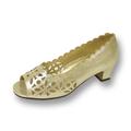 FLORAL Irene Women's Wide Width Open Toe Perforated Outer Design Slip On Shoes GOLD 7