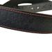 Black Solid Veg-Tan Stitched Leather Belt - Embossed Skulls 1.5" (36)
