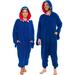 Silver Lilly Unisex Adult Pajamas - One Piece Cosplay Shark Animal Costume (Blue, X-Large)