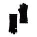 Michael Kors Ottoman Stitch Long Gloves (Black, One Size)