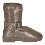 bebe Girls Shimmer Winter Boots Size 11 with Buckle Straps Casual Shoes Pewter