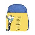 Wild and Free Giraffe Girls Blue Preschool Toddler Childrens Backpack & Lunchbox