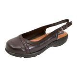 PEERAGE June Women Extra Wide Width Leather Slingback Clog