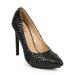 New Women Fahrenheit Sammy-03 Mix Media Woven Pointy Toe Single Sole Pump