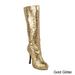 ELLIE 421-ZARA WOMEN 4" Knee High Boot With Glitter. Women