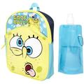 Spongebob Squarepants Backpack Combo Set - Spongebob Squarepants Boys 3 Piece Mini Backpack Set - Backpack, Water Bottle and Carabina (Spongebob Mini)