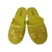 StarBay Girl's Kid's Solid Yellow Color Floral Beaded Sequins Mesh Chinese Slippers Sandals
