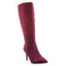 Tania by 6, High Heel Dress Boots - Women Pointed Toe Knee High Shafts