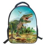 Kids Child 3D Animals Cool Dinosaur Print Canvas Backpack Schoolbag Shoulder Bag